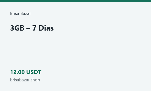 3GB – 7 Dias · 12 USDT